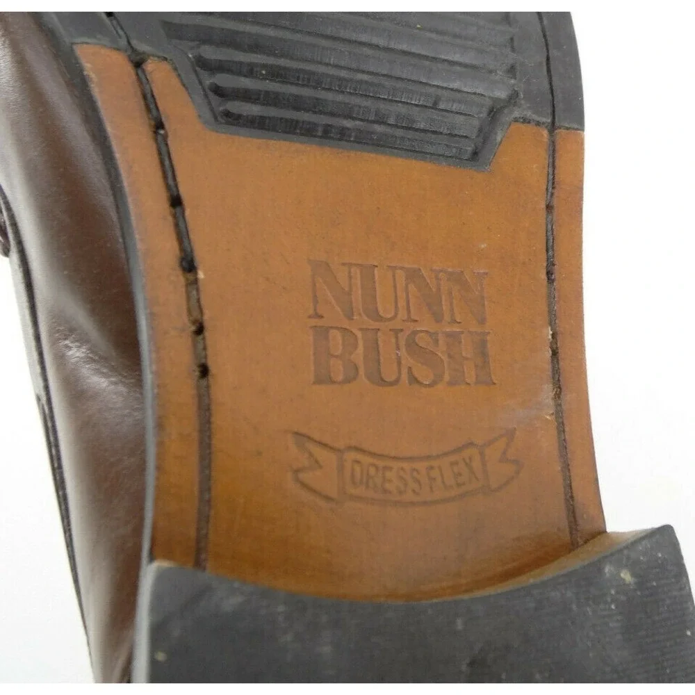 Nunn Bush Brown Weave Tassel Loafers Leather Slip On‎ Mens Shoes Size 10 M